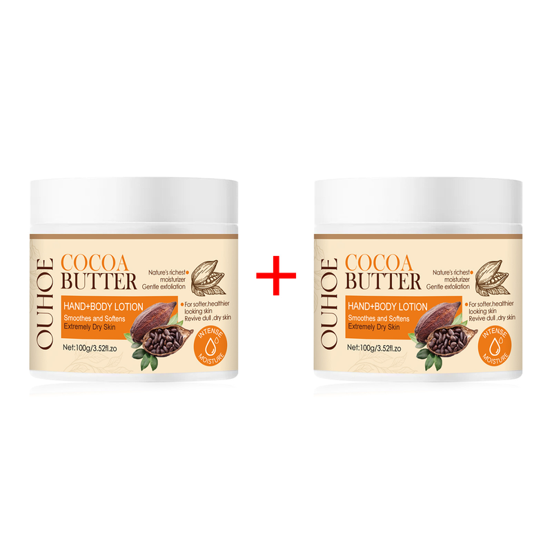 Aufhellende Körperlotion, entfernt Melanin, hellt dunkle Flecken auf, Anti-Aging, glättet, macht weich, spendet Feuchtigkeit, erhellt die Haut, Kakaobuttercreme_voghion.com