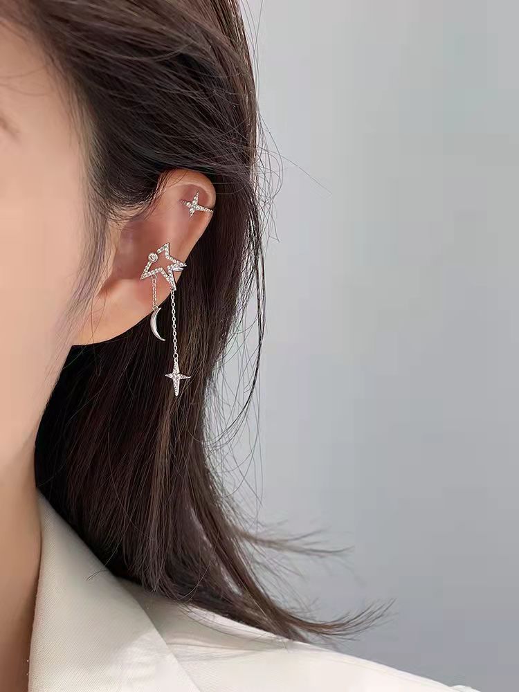 Women's Earrings clip for women without pierced ears, high-end niche, simple and cool style, internet celebrity hot style earrings_voghion.com