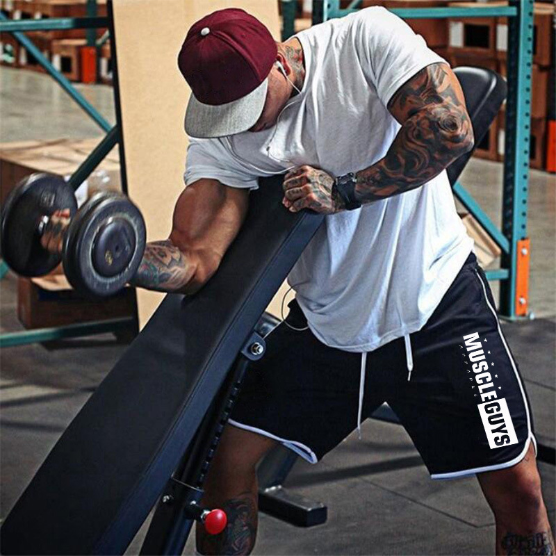 Fitness-Shorts, Herren-Sportshorts, atmungsaktive, schnell trocknende Basketball-Caprihose aus Mesh, Sommer-Lauf-Trainingshose_voghion.com