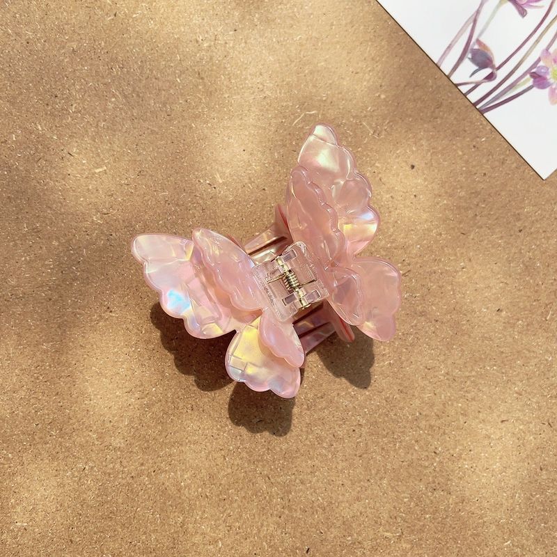 Acetic Acid Girl Double Layer Butterfly Clip Sweet And Fairy Net Red Hair Accessories Hair Clip Half Clip_voghion.com