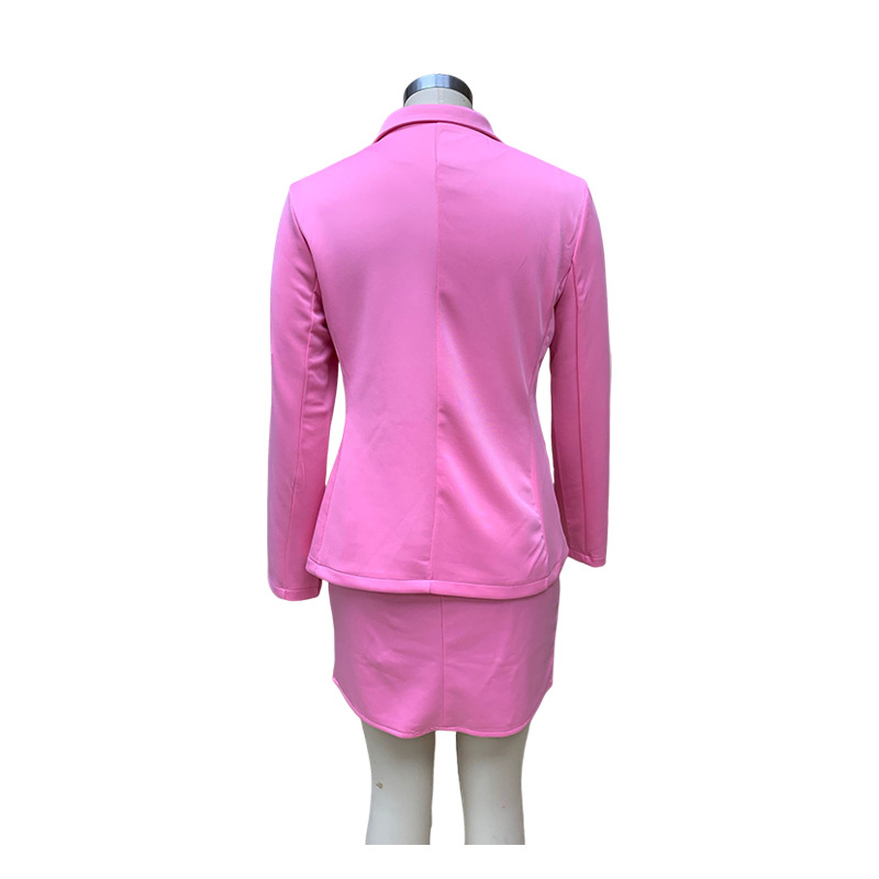 Women'S autumn and winter fashion long-sleeved suit suit skirt two-piece set_voghion.com