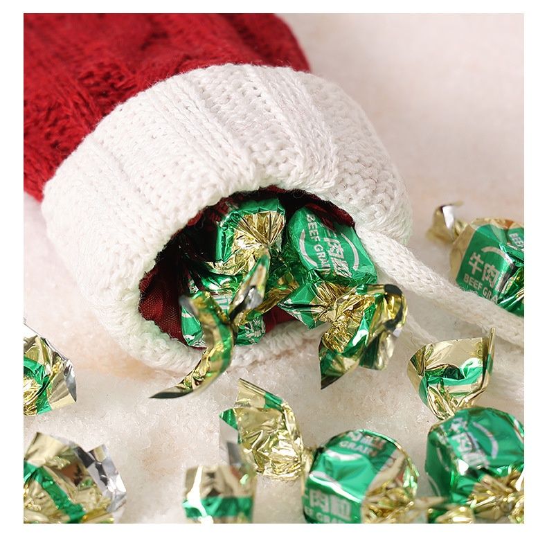 001 Neue gestrickte Dekorationen Grüne kleine Mini-Hängeornamente Weihnachtsbaumschmuck Socken_voghion.com