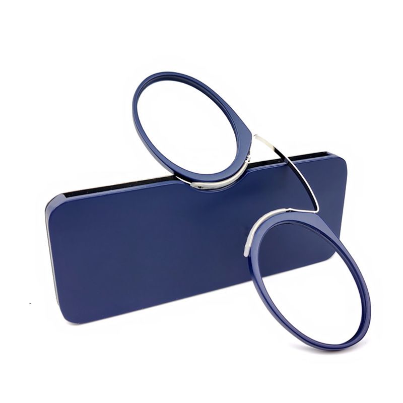 TR90 Clip-on Nose Reading Mini No Temple Glasses Compact Ultra-light Tortoiseshell Color_voghion.com