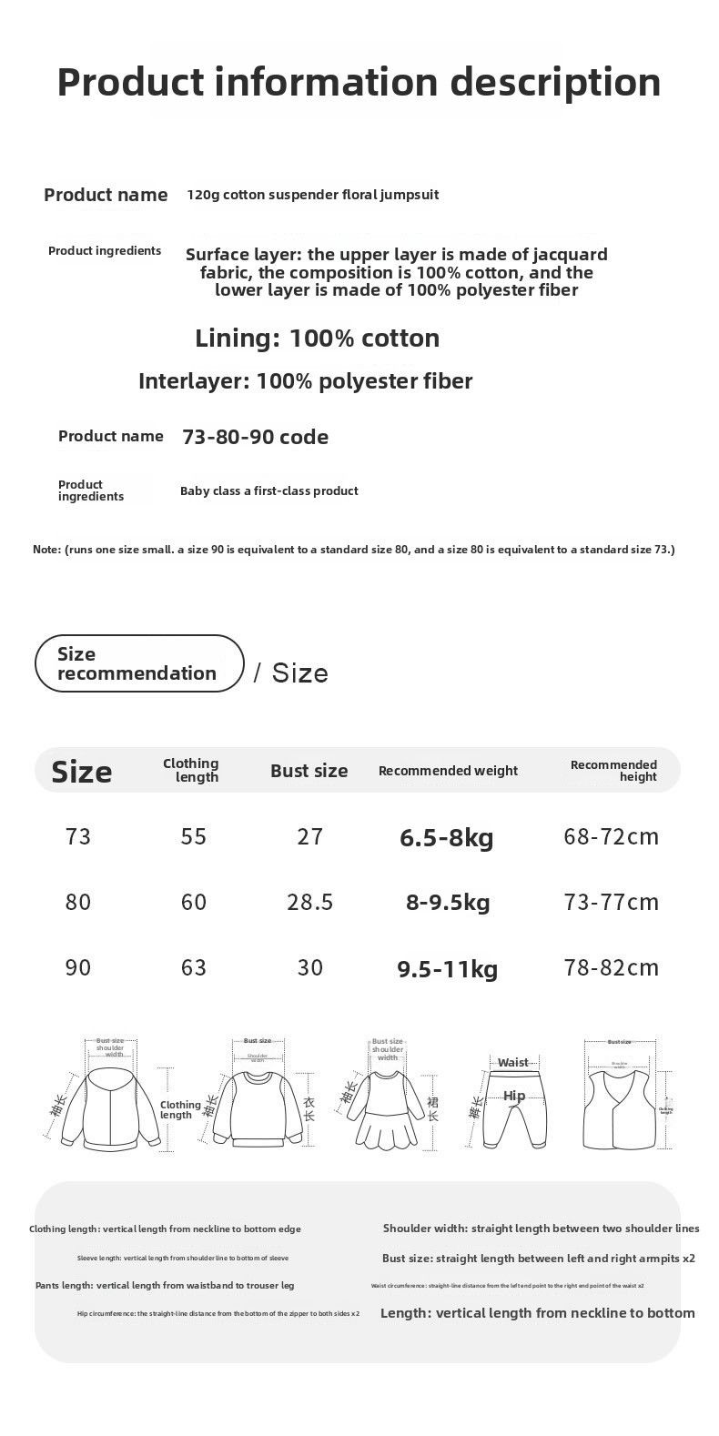 Babykleidung mit kleinem Blumenmuster, Neugeborenen-Body aus 120 g Baumwolle, Baby-Kletterkleidung, Baby-Mönchskleidung, Ha-Kleidung_voghion.com