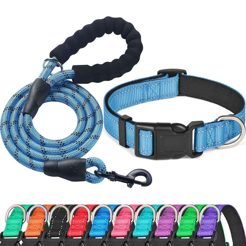 Walking Medium Große Explosion-Proof Kragen Set Pet Seil Leine Hund Kette_voghion.com