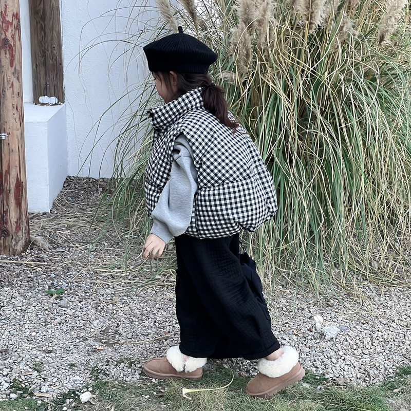 Gilet scozzese invernale per bambini nuovo gilet in cotone coreano per ragazzi e ragazze_voghion.com