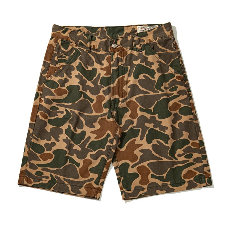 Pantalones cortos de trabajo Amikaki de camuflaje, estilo capri, ajustados, informales, de verano, para hombre._voghion.com