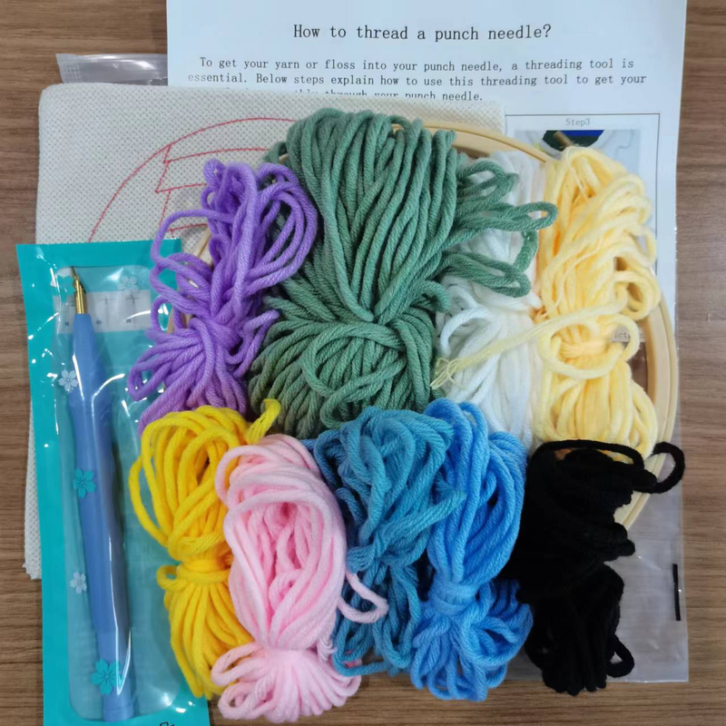 RUOPOTY DIY Rainbow Unicorn Broderi Kit Håndarbejde til begyndere Punch Needle Set Home Decoration_voghion.com