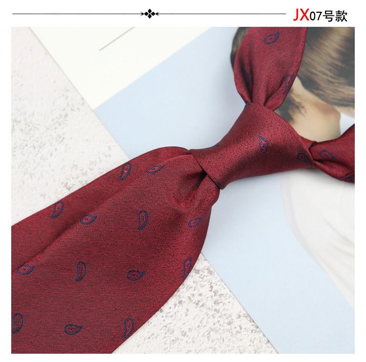 Cravatta da uomo italiana a righe in stile coreano, da 8 cm, annodata a mano, per matrimonio, formale, leggera, di lusso, di alta qualità, con motivo floreale_voghion.com