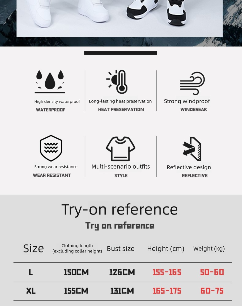 Tuta da sci antifreddo per uomo e donna, un pezzo, set da esterno impermeabile, antivento, spessa, calda, integrata, per equitazione e pesca_voghion.com