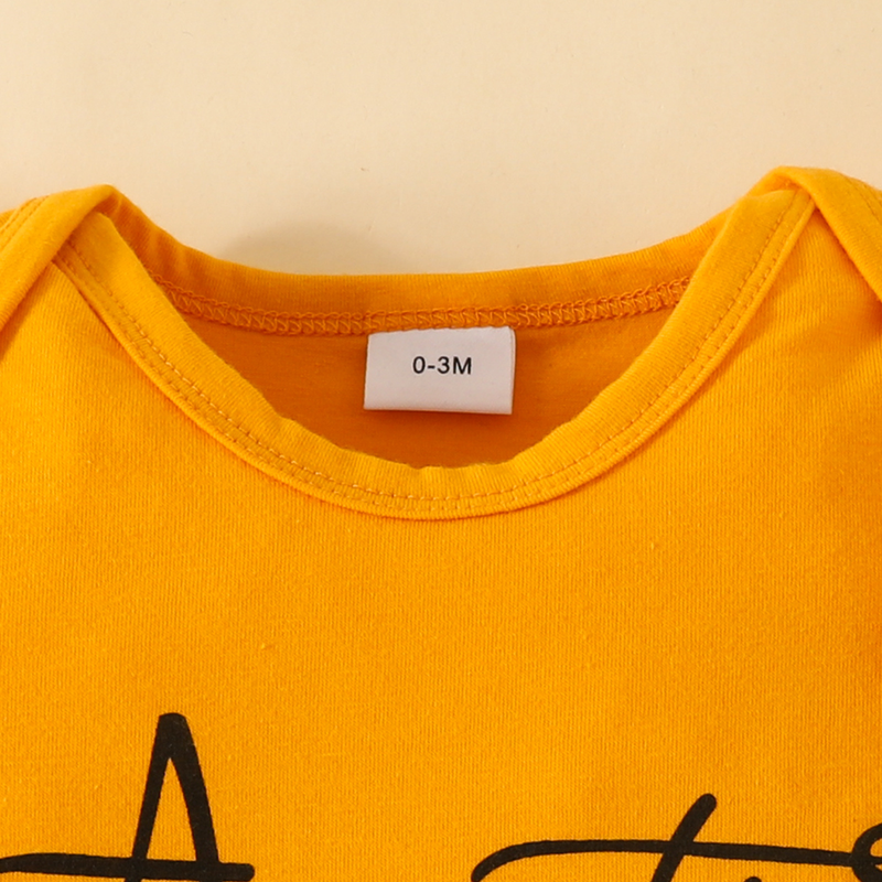 Vêtements pour bébés, barboteuse triangulaire à manches courtes, ensemble Short et haut d'été pour bébé fille, hauts avec lettres mignonnes, nœud floral_voghion.com