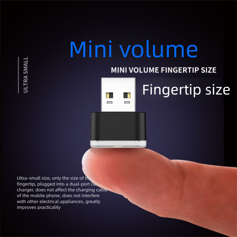 Mini Night Car Ambient USB Colorful Light_voghion.com