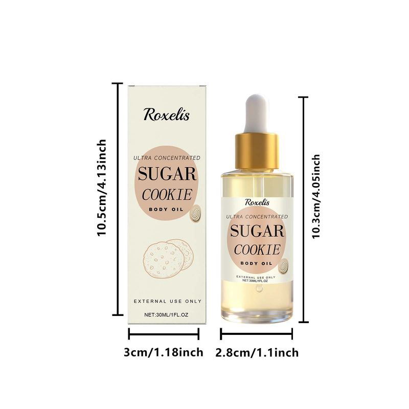 Olio corpo ricco di biscotti dolci, idratante, nutriente, per una pelle liscia e morbida, massaggio quotidiano, fragranza confortevole e di lunga durata._voghion.com