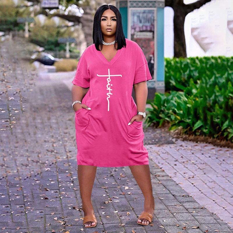 Women's Clothing Popular Independent Station Hot-selling Spring and Summer New Positioning Offset Printing Loose Large Size Dress_voghion.com