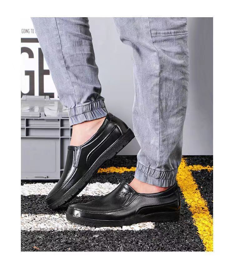 WalkPrime Thickened Fleece Lined Non-Slip Mid-Calf Rain Men's Waterproof Short-Calf Kitchen Work Shoes Warm Water Boots Men_voghion.com