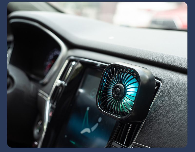 New Air Vent USB Handheld Small Colorful Car Fan_voghion.com