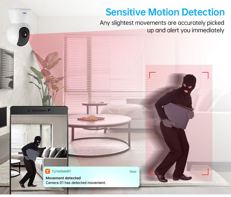 KERUI 8MP/5MP 4K WiFi IP für Indoor Tuya Smart APP Drahtlose Sicherheit Home CCTV Überwachung Kamera Alarm Auto Tracking_voghion.com