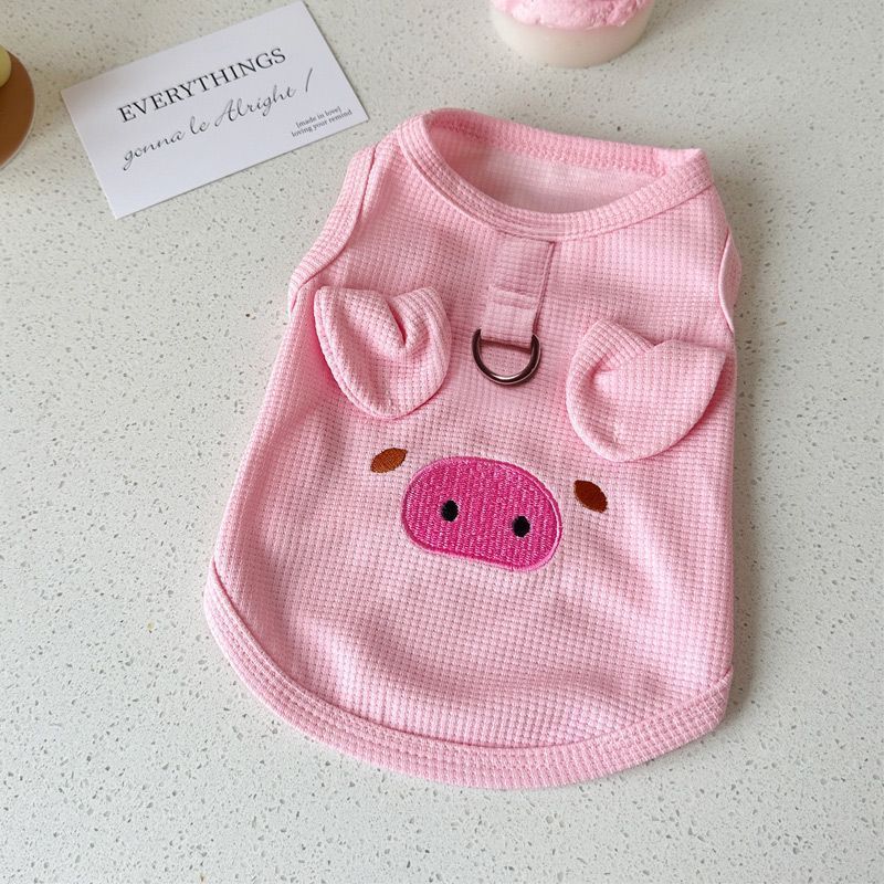 2024 Spring Summer Dog Clothes Waffle Short Vest For Bichon Frise Teddy Schnauzer_voghion.com