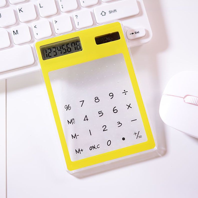Transparent Calculator, Solar Touch Screen, Mini Creative Calculator, Student Office_voghion.com