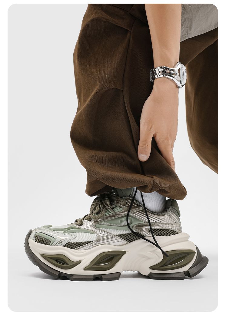 Cat Eye Dad Couple Style 2025 Spring Thick Sole Casual Sneakers Mesh Breathable Height Increasing National Trend Unisex_voghion.com