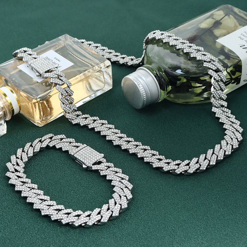 Colier cubanez de 12 mm, criptat, cu diamant complet, de înaltă calitate, pentru bărbați, stil hip-hop_voghion.com