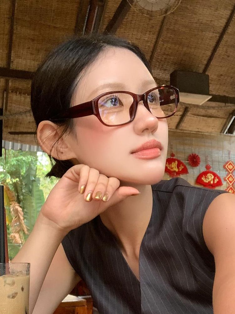 American Style Fall And Winter Ancora Red Women's Frames Ultra-lightweight Elegant Solid Color Soft Girl_voghion.com