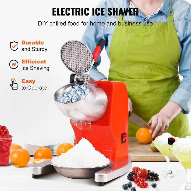 Snow With Blades Ice Steel Maker Crushers Cover Cone Shaved Machine 220lbs Electric With 4 And Stainless Per Hour Machine Ice_voghion.com