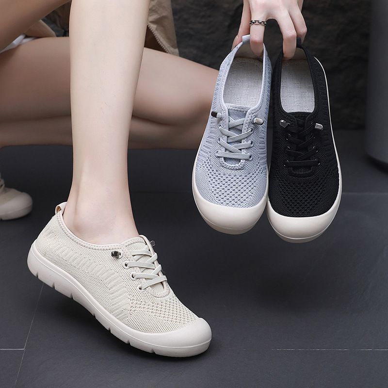 Spring And Autumn New Old Beijing Cloth For Women, Single Soft Sole Comfortable Slip-On Lazy, Non-Slip Mom_voghion.com