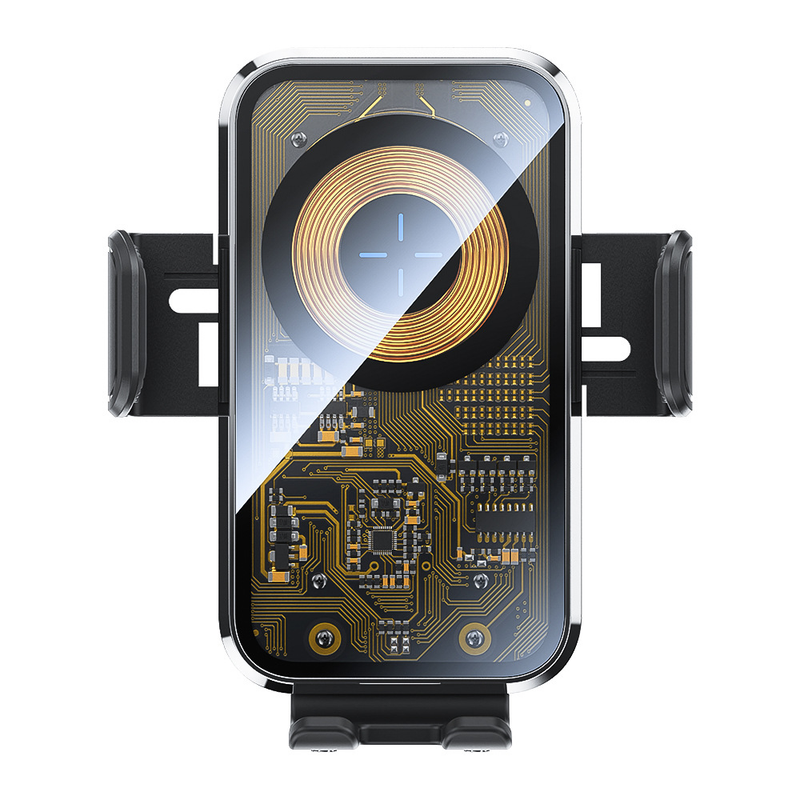 Vhodné pro iPhone, průhledný magnetický držák do auta pro bezdrátové nabíjení 15W, kompatibilní s rychlonabíjením, vnitřním viditelným..._voghion.com
