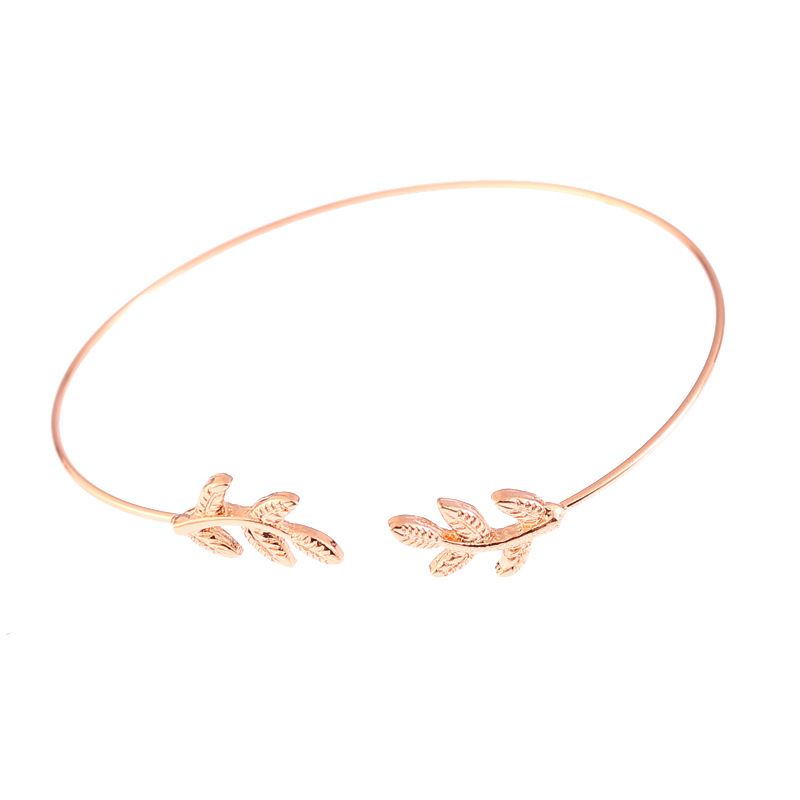 Accessori Bracciale da donna in foglia di rame, semplice e versatile, in metallo_voghion.com