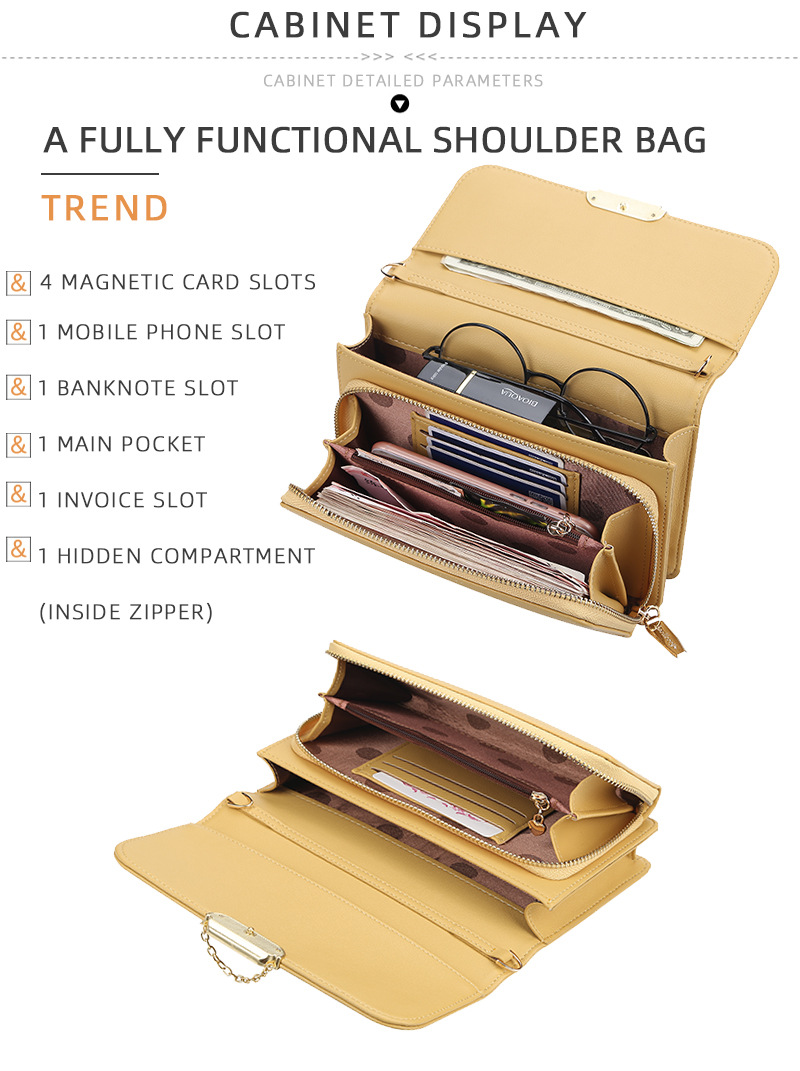 baellerry new women's wallet version large-capacity zipper mobile phone bag fashion all-match diagonal bag wholesale_voghion.com