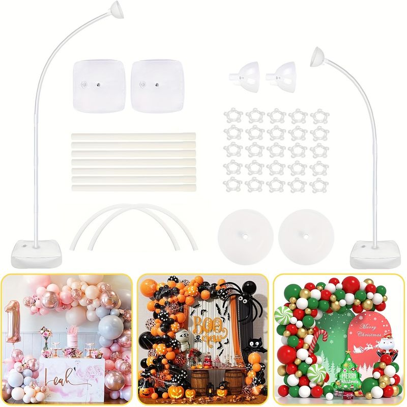 Archi per matrimoni 1,8 m + 2,2 m Supporto per arco per palloncini Altezza regolabile Colonna per palloncini Decorazione per feste di compleanno per matrimoni_voghion.com