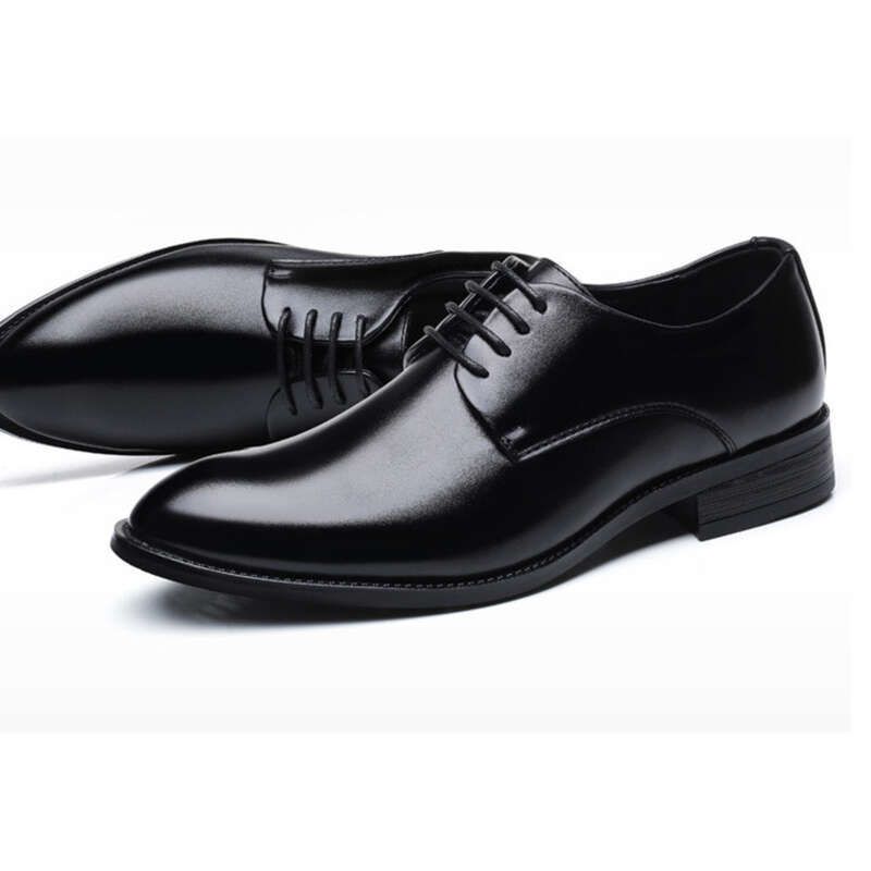 Scarpe da sposa basse, traspiranti, da uomo, in pelle, formali, con lacci, a punta, da uomo, taglia grande_voghion.com
