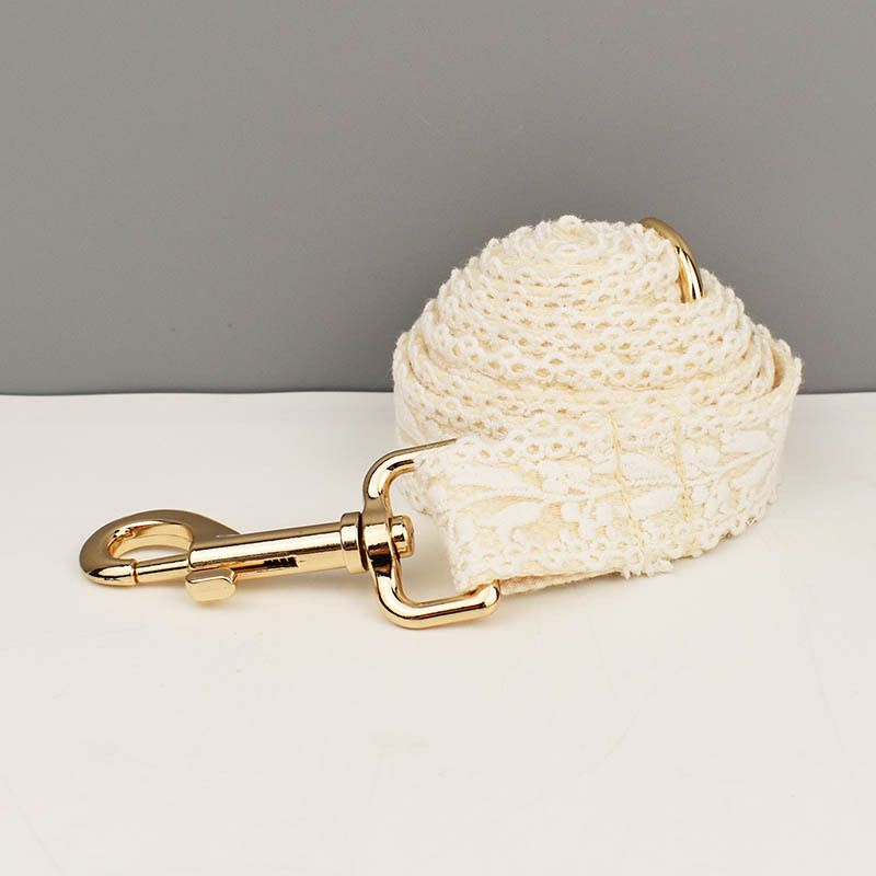 Leaf Lace Pet Vest Collar Wedding Dog Leash Engraving Replacement Buckle_voghion.com