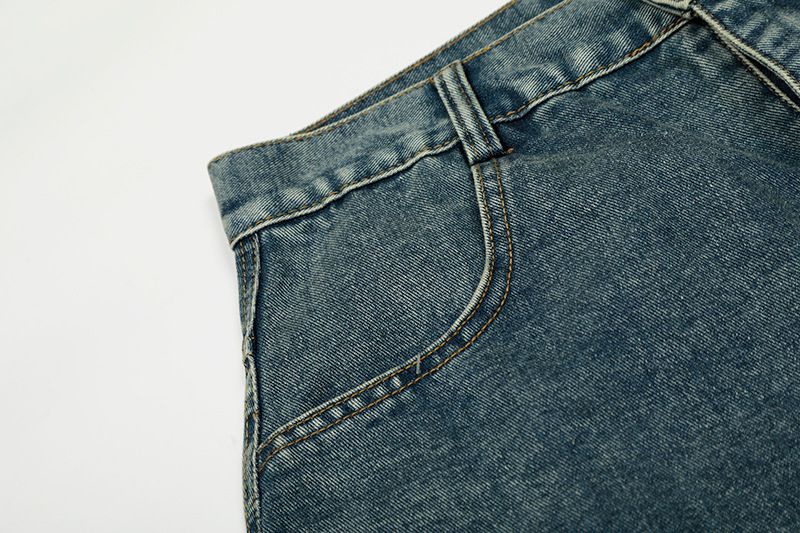 Fun Cartoon Towel Embroidered Scimitar Jeans For Men And Women 2025 New Loose Straight Lazy Style Wide-Leg Pants_voghion.com