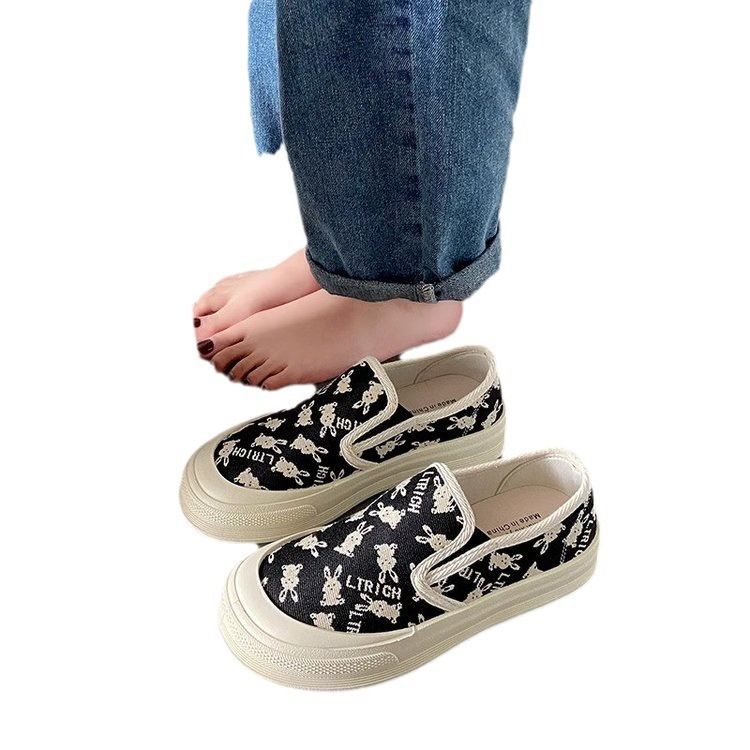 Scarpe da donna in tela Old Beijing, traspiranti, con un pedale, casual, con bocca bassa e fondo piatto, scarpe da donna in tela, con base spessa e pigra_voghion.com