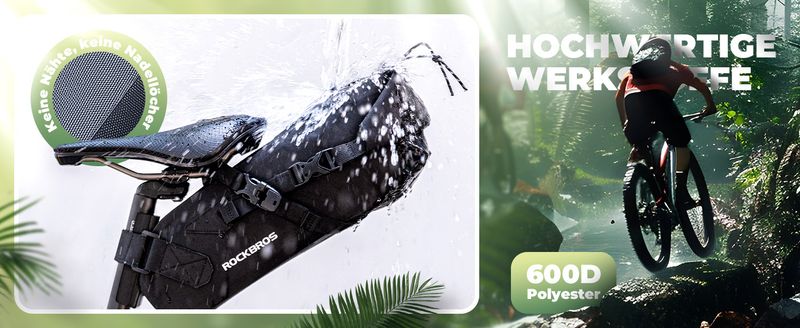 Borsa da sella ROCKBROS 3L, borsa portapacchi per bicicletta, borsa da viaggio per biciclette_voghion.com