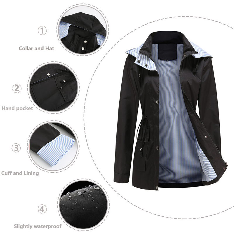 Damenbekleidung neue Herbst- und Winterjacke mit abnehmbarer Kapuze, Windjacke für Damen, große Damenjacke, Regenmantel_voghion.com