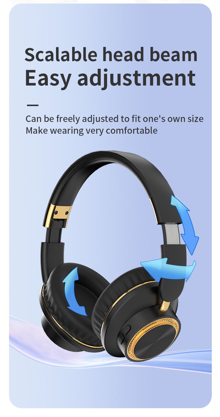 Nová přenosná bezdrátová sluchátka s dlouhou výdrží baterie Bluetooth 5.3, nastavitelná sluchátka s vysokými basy, velkoobchodní prodej_voghion.com