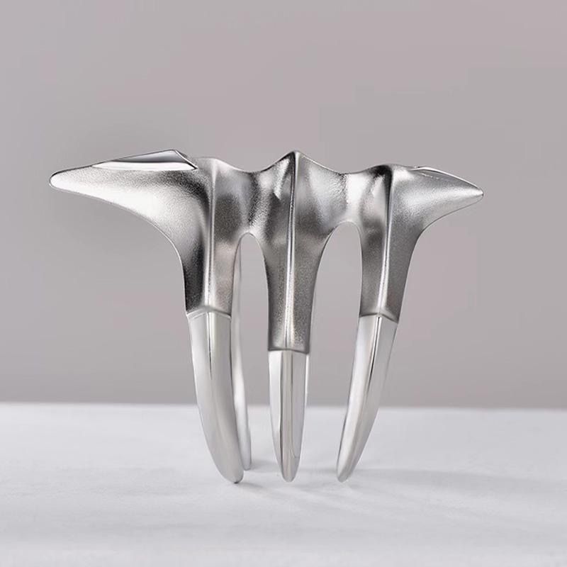 Thorn Irregular Opening Personality Design Sense Punk Style Exaggerated Ring Jewelry_voghion.com