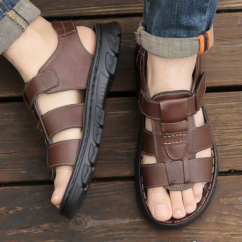Plus Size Breathable Versatile Beach Thick Sole Non-Slip Summer Men's New Casual Open-Toe Outdoor Sandals_voghion.com