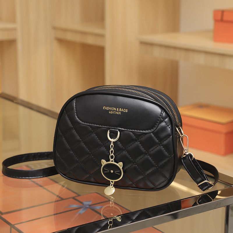 Borsa a tracolla in morbida pelle, piccola e rotonda, elegante, in vera pelle, stile coreano, di alta qualità, 2025_voghion.com