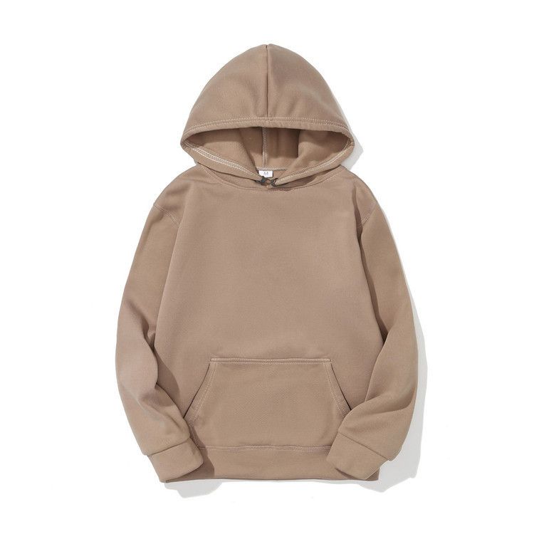 Abbigliamento da uomo Felpa con cappuccio in felpa con cappuccio tinta unita pesante di grandi dimensioni _voghion.com