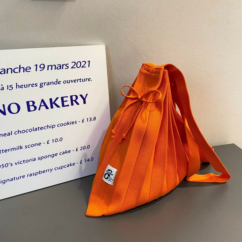 Borsa a tracolla coordinata da donna, in maglia tinta unita, per tutti i giorni, in stile macaron, fresca primavera e autunno_voghion.com