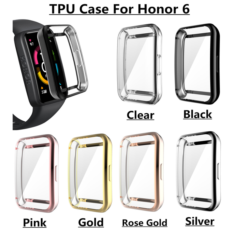 Case For Huawei Band 6 Watch Soft TPU Protective Cover For Honor Band 6 Full Screen Protector Cases Frame Bumper Shell_voghion.com