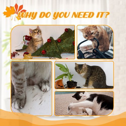 Pawhut Floor To Ceiling Cat Tree, 80" - 95" Adjustable Tall Cat Tower, 3-Level Cat Climbing Towe For Indoor Cats With Sisal Scratching Post, Platforms, Leaves, Orange_voghion.com