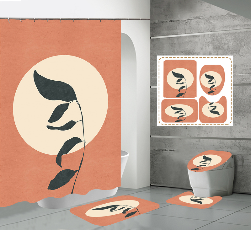 Nordic modern high-definition digital printing waterproof and anti fog polyester high-end hotel partition bathroom_voghion.com