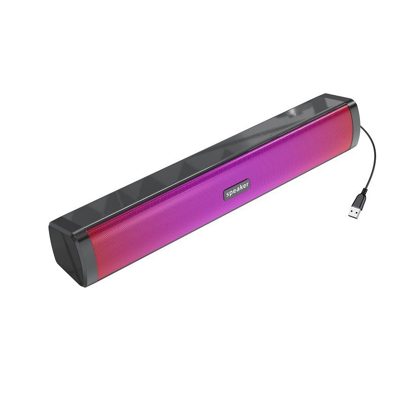 Portable Speakers Full Color Light USB Powered E 1411 Bluetooth Wired Speaker Subwoofer Computer Home_voghion.com
