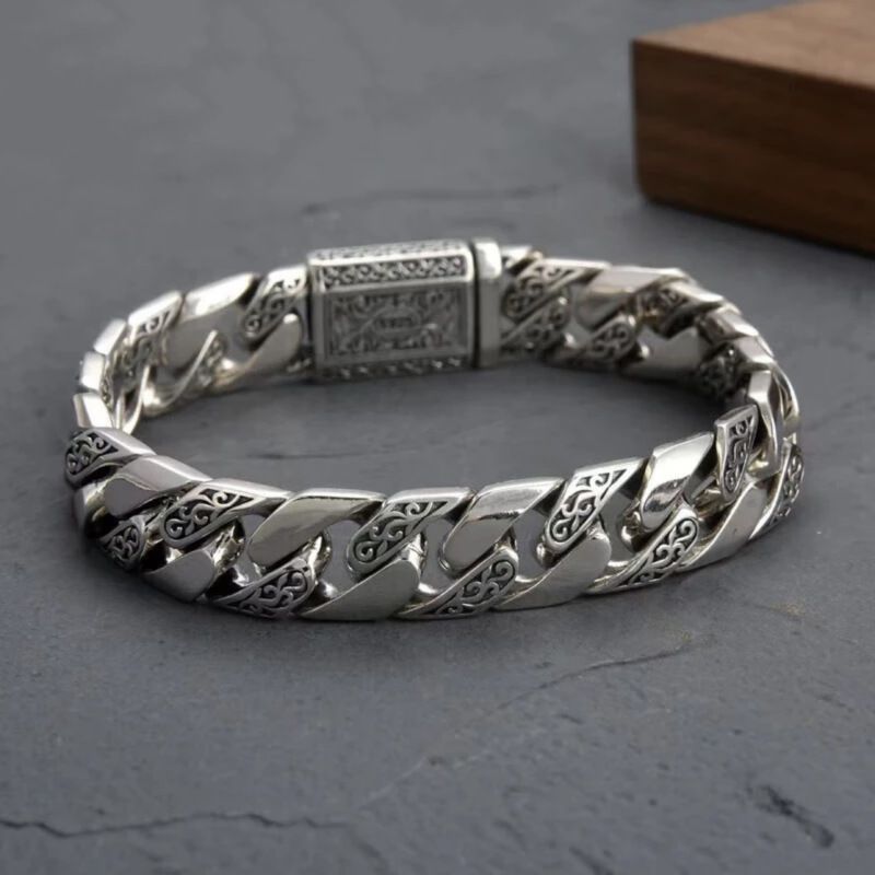 Misty Rain High-End-Präzisionshandwerk Eternal Vine Personality Herren-Hip-Hop-Armband_voghion.com