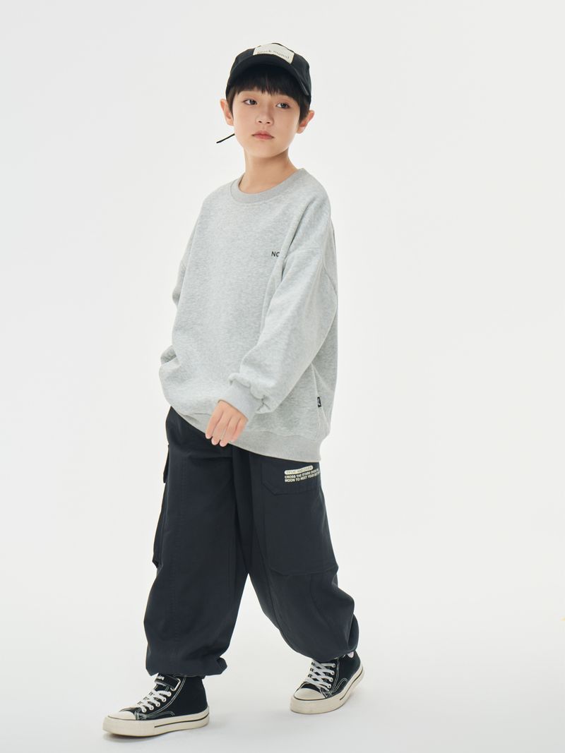 Kinderkleidung Buchstaben bedruckte Freizeithose mittlerer und großer Overall_voghion.com